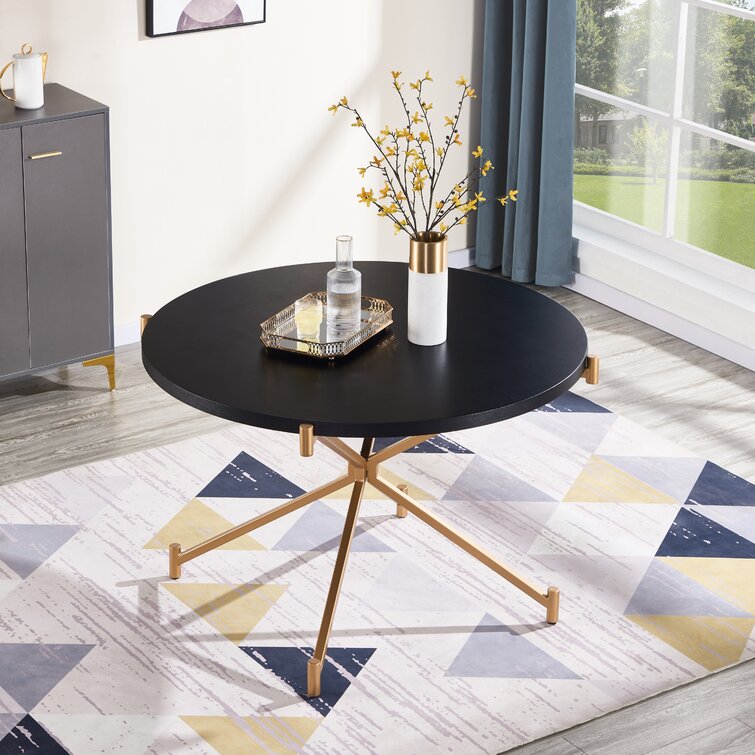 Nashly Round Metal Base Dining Table